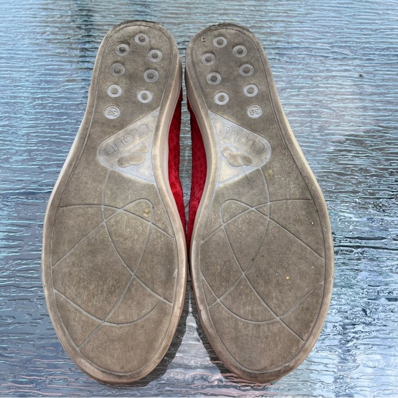 Cloud Adeline Aika Red Suede Lace/Zip Up Sneakers - Picture 15 of 16